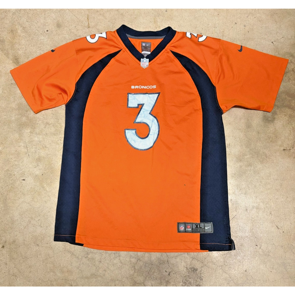 Nike Russell Wilson #3 Denver Broncos Jersey Adult XL Orange NFL Football